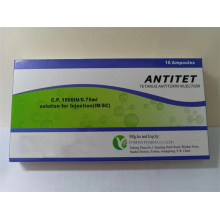 Pequeña formulación de dosis de tétanos antitoxina 1500iu